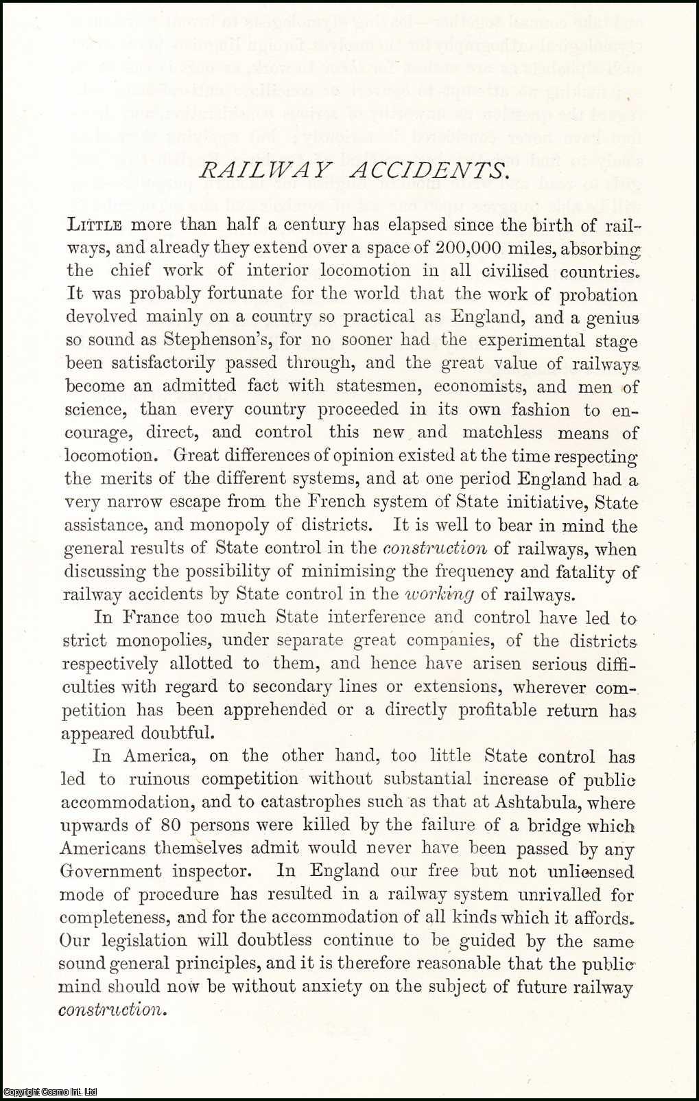 John Fowler - Railway Accidents. An original article from the Nineteenth Century Magazine, 1877.