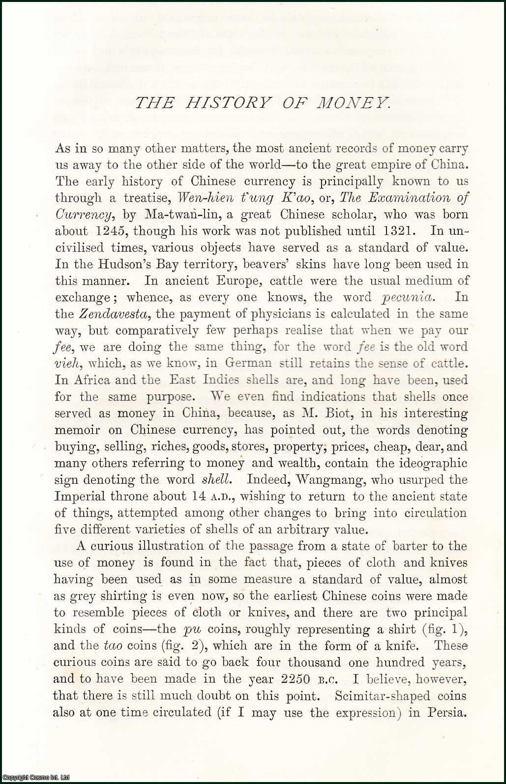 John Lubbock - The History of Money. An original article from the Nineteenth Century Magazine, 1879.