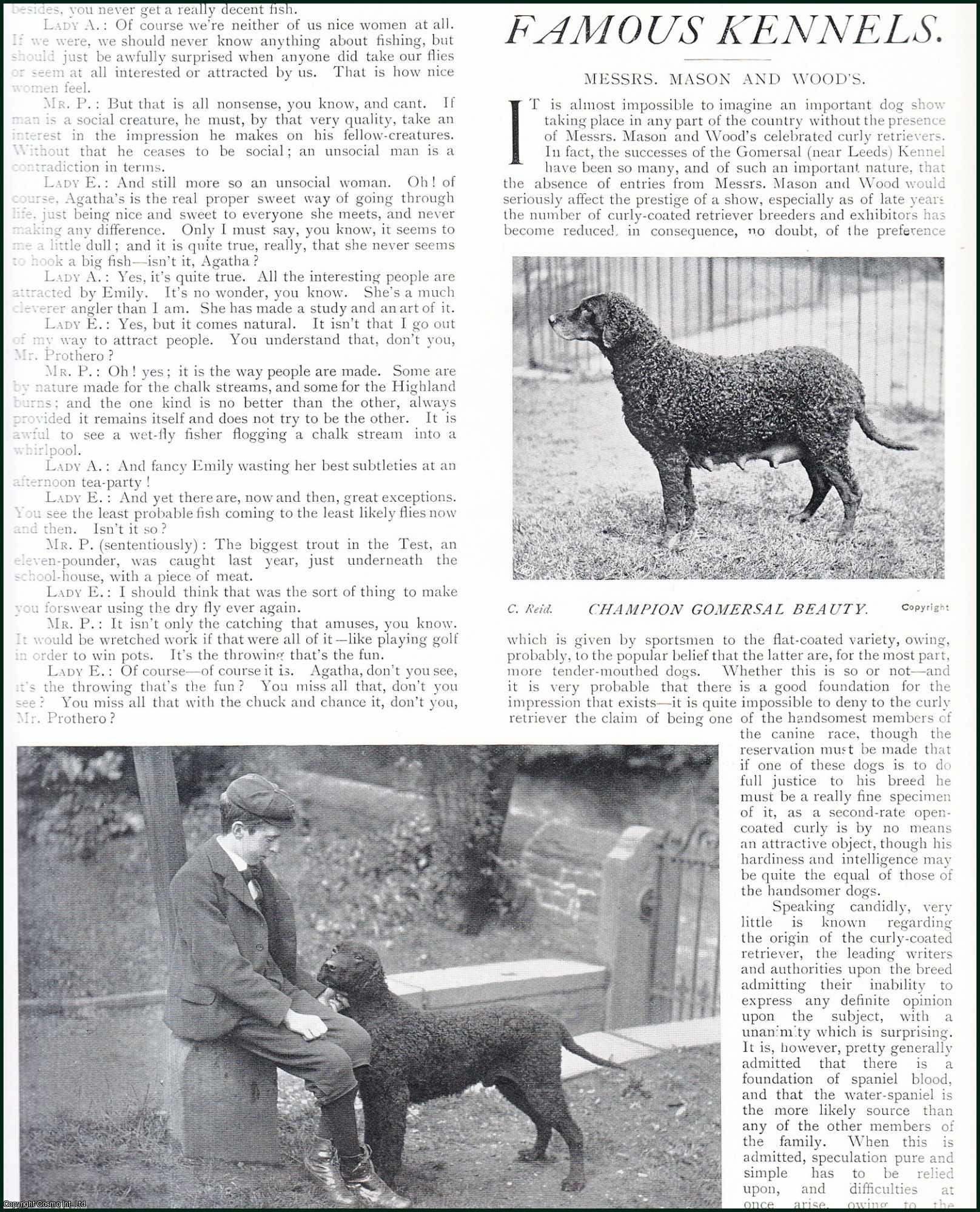 Country Life Magazine - Messrs. Mason & Wood's Famous Dog Kennels. Several pictures and accompanying text, removed from an original issue of Country Life Magazine, 1900.