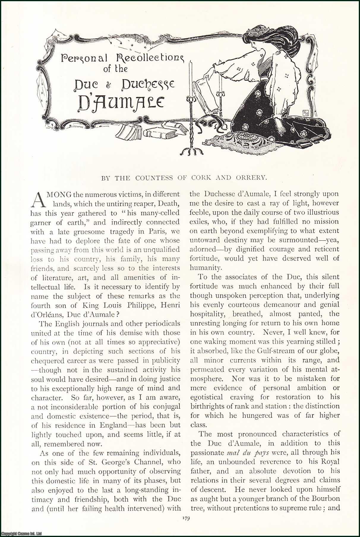 Countess of Cork & Orrery - Personal Recollections of the Duc & Duchesse D'Aumale. An original article from the Lady's Realm 1897.