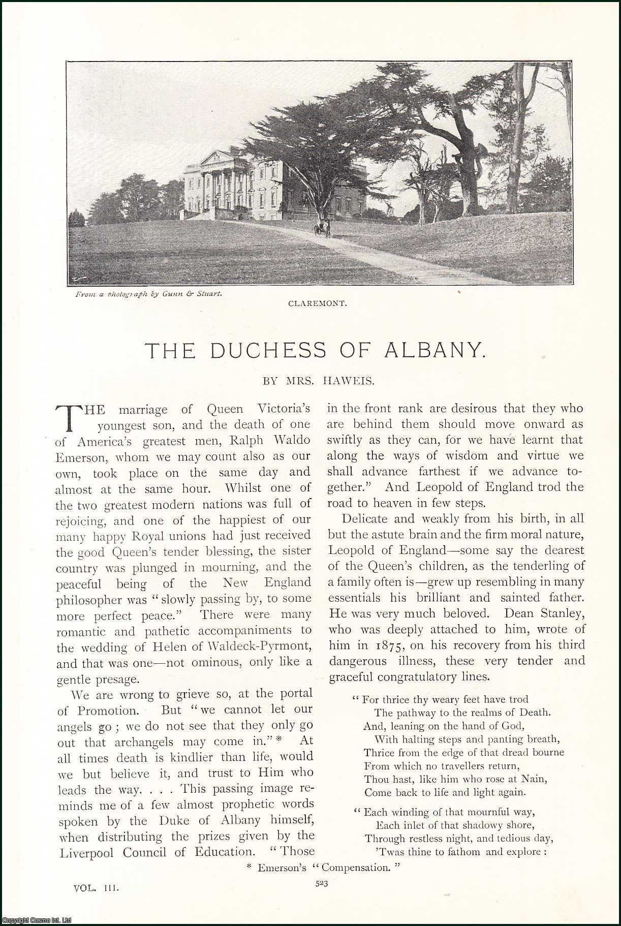 Mrs. Haweis - The Duchess of Albany. An original article from the Lady's Realm 1897.