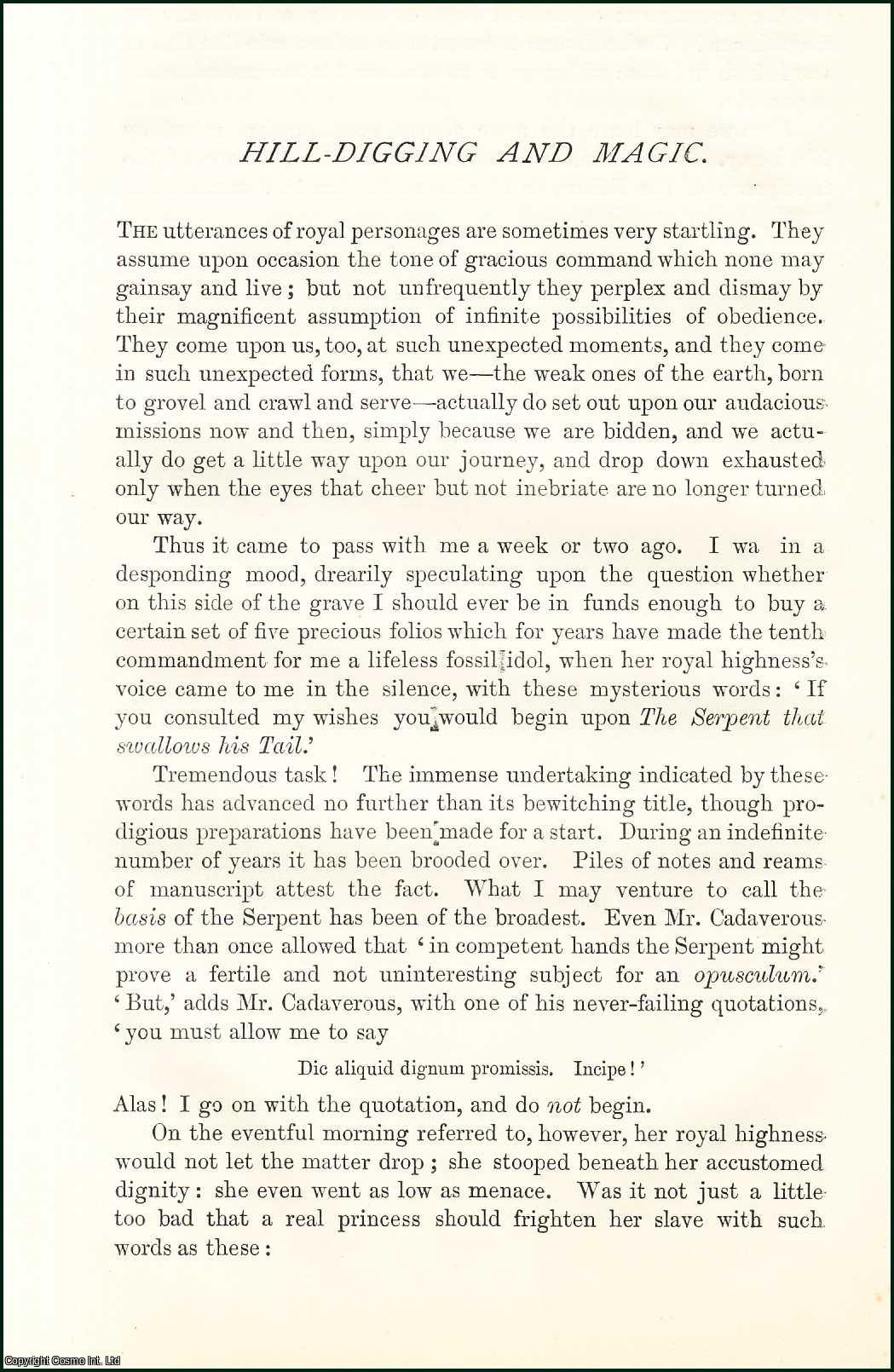 Augustus Jessopp - Hill-Digging & Magic. An original article from the Nineteenth Century Magazine, 1887.