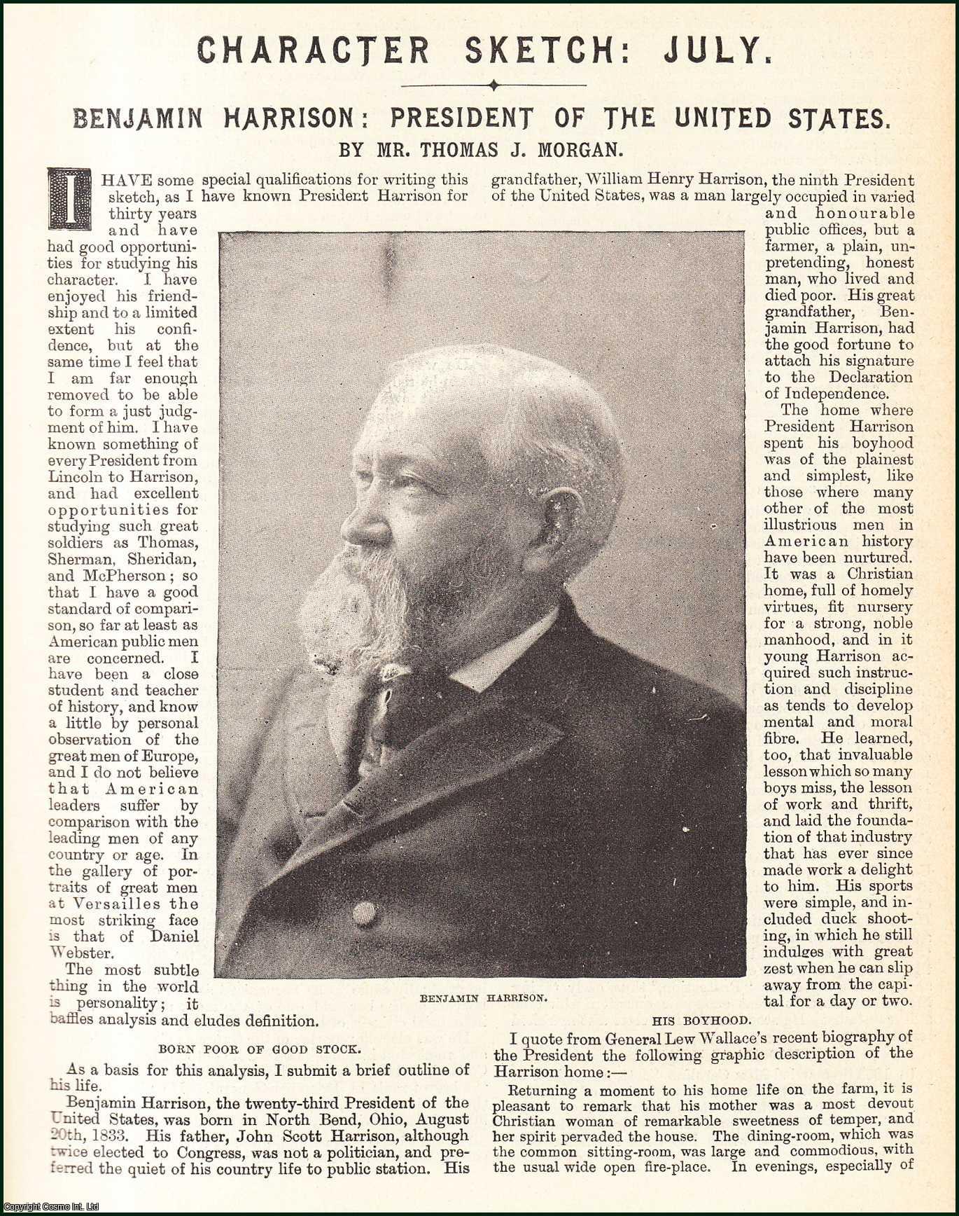 Thomas J. Morgan - Benjamin Harrison : President of the United States. An original article from the Review of Reviews, 1892.