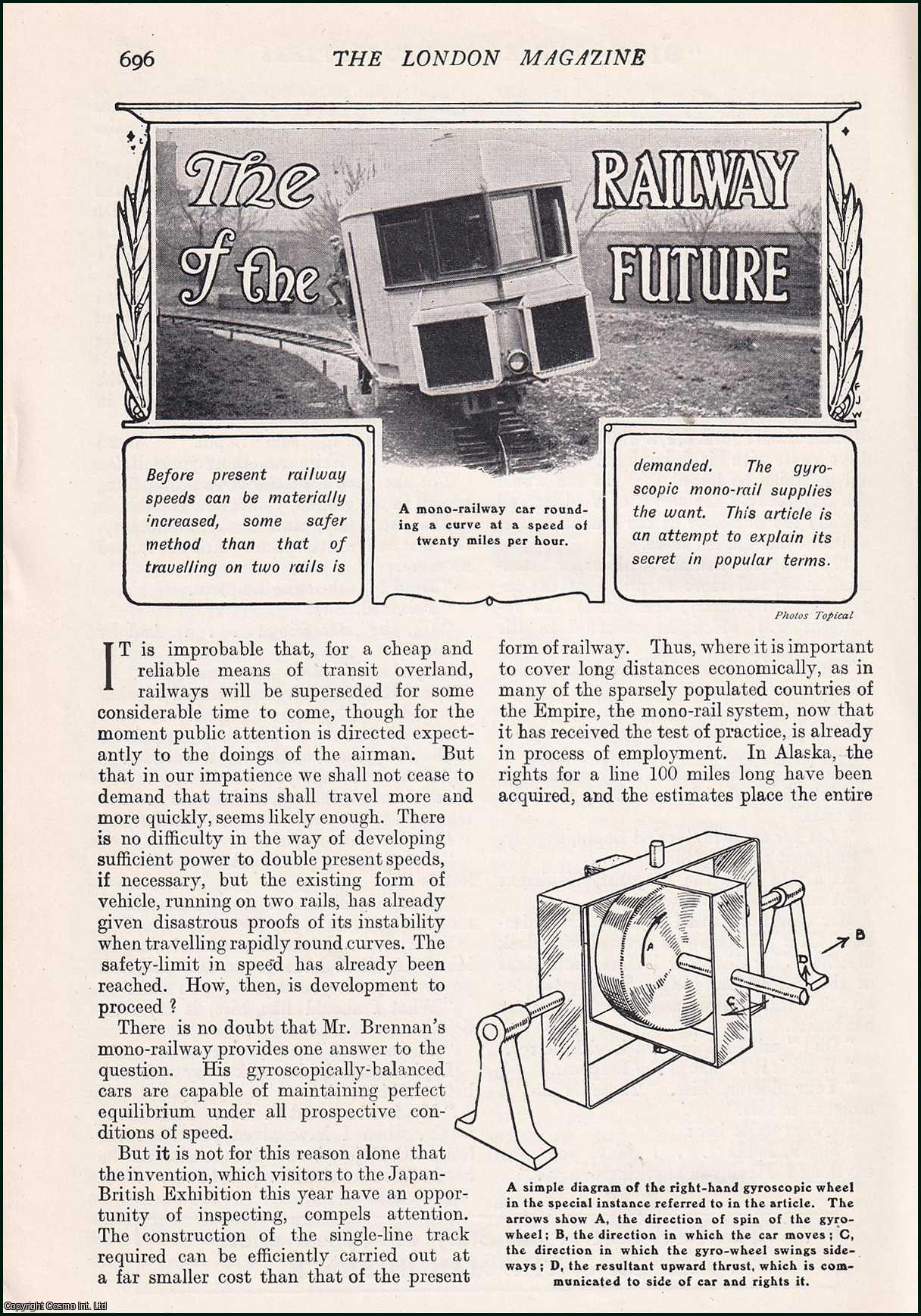 H. Fitchew - The Railway of the Future. An uncommon original article from the Harmsworth London Magazine, 1910.
