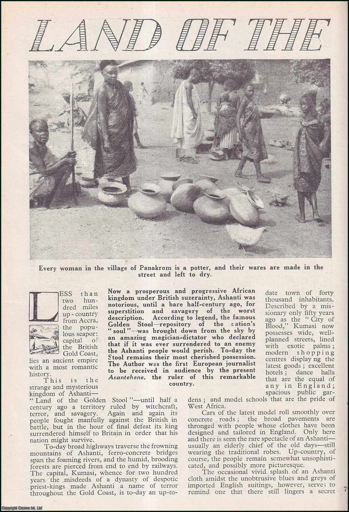 V.A.I. Turner - Land of the Golden Stool, in the Kingdom of the Ashanti. An uncommon original article from the Wide World Magazine, 1947.