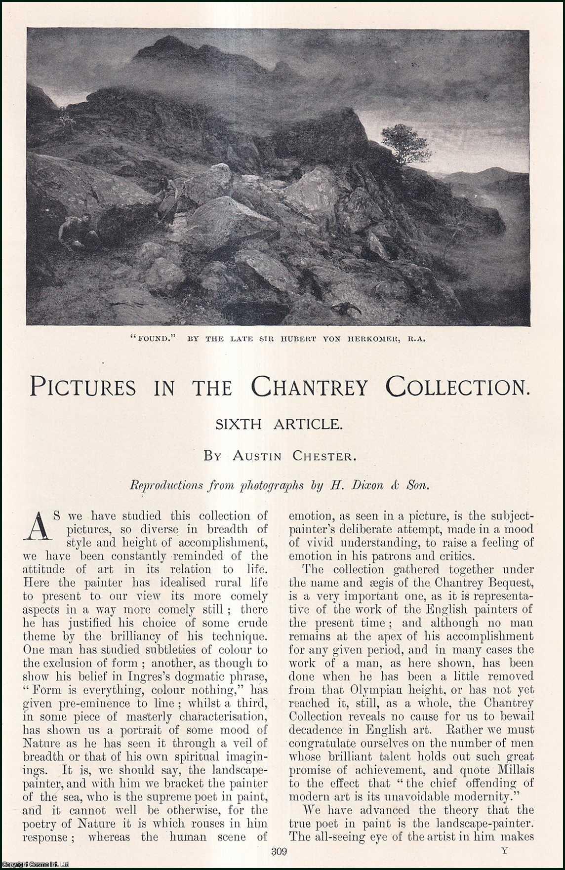 Austin Chester - Pictures in the Chantrey Collection : the death of Amy Robsart, by W.F. Yeames, R.A. ; the last match, by William Small ; the black mountains, by James Aumonier & more. An uncommon original article from the Windsor Magazine, 1914.
