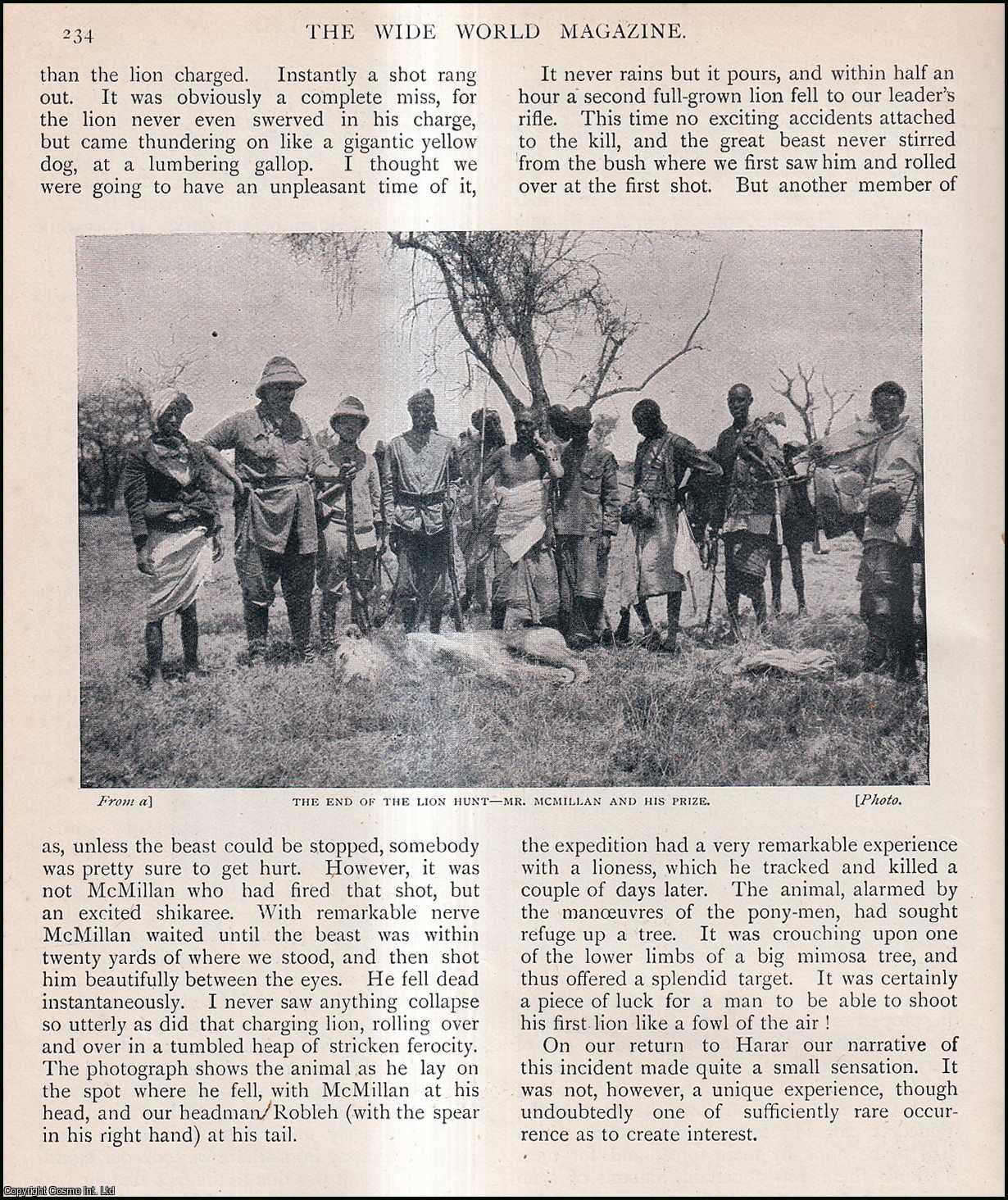 H. Morgan Browne - Sport & Adventure in Abyssinia & the Blue Nile. A complete 2 part uncommon original article from the Wide World Magazine, 1902.