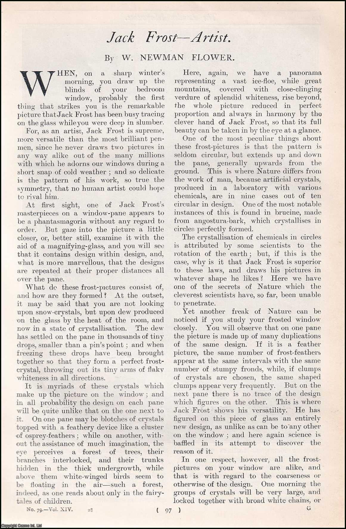 W. Newman Flower - Jack Frost : Artist. An uncommon original article from the Harmsworth London Magazine, 1905.