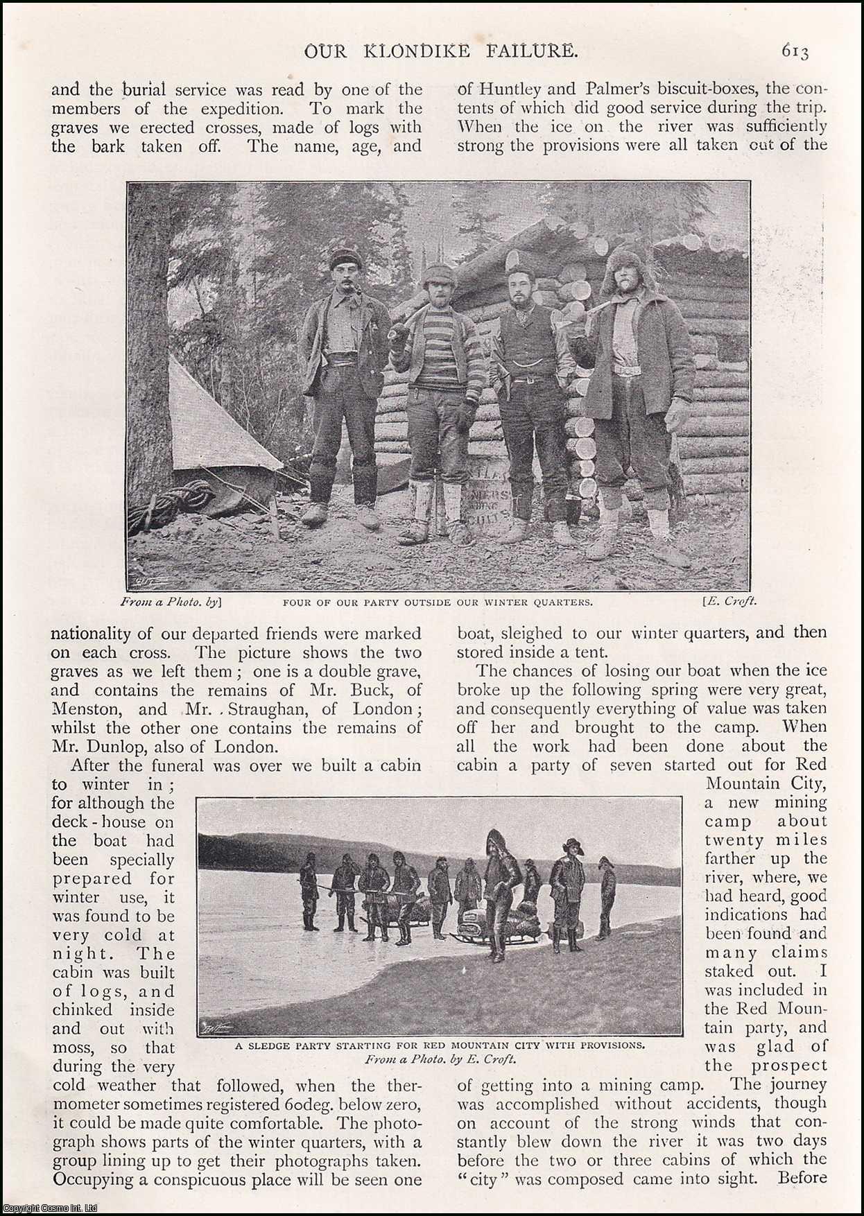 J. Hudson - Our Klondike Failure : a journey through the Alaskian Klondike in search of gold. An uncommon original article from the Wide World Magazine 1900.