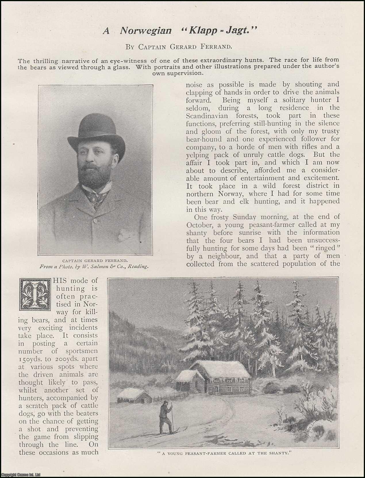 Captain Gerard Ferrand - A Norwegian Klapp-Jagt : a Bear Hunt in Northern Norway. An uncommon original article from the Wide World Magazine 1898.