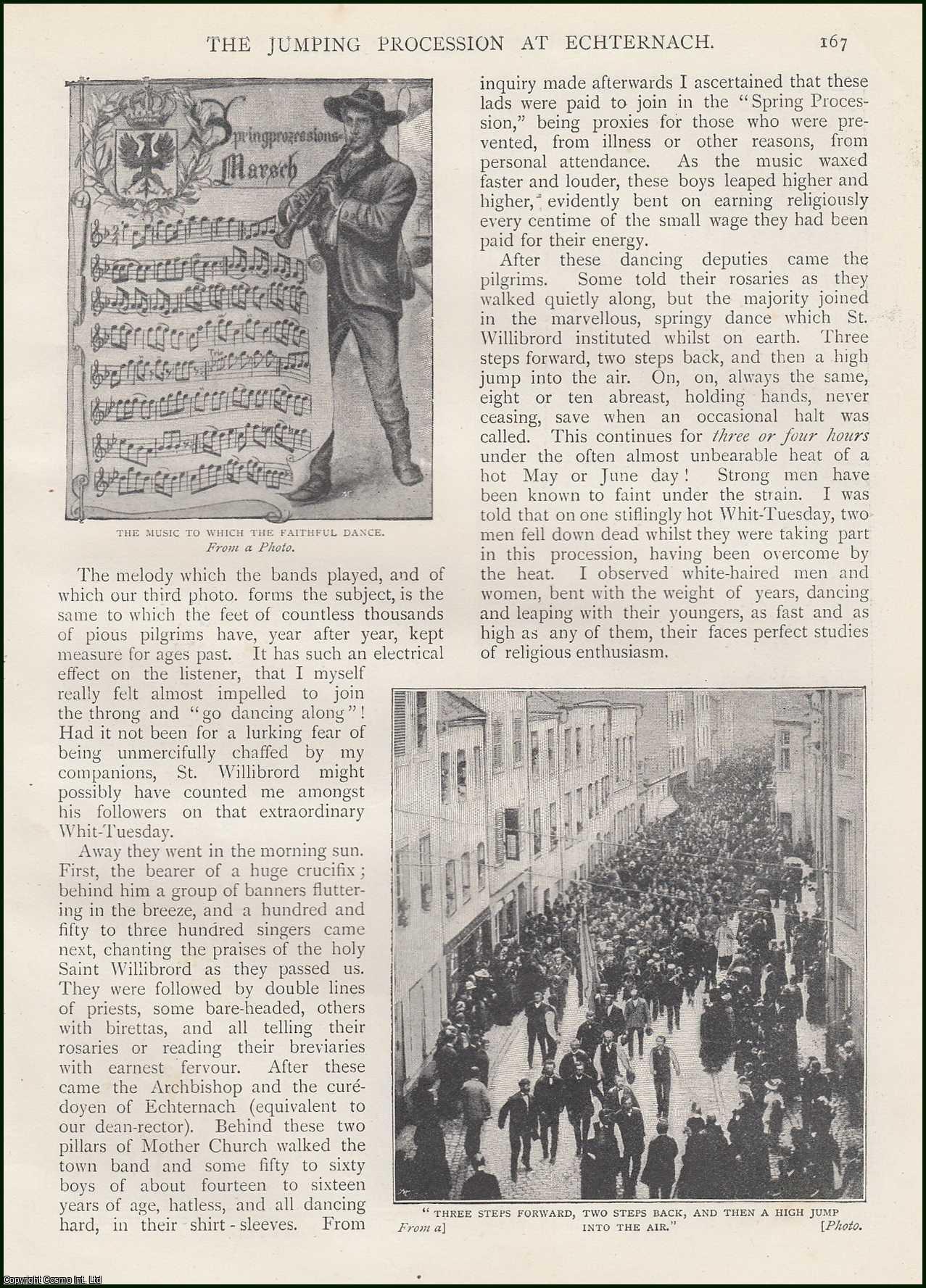 Mrs. Lily Bridgman - The Jumping Procession of Echternach, Luxemburg. An uncommon original article from the Wide World Magazine, 1899.