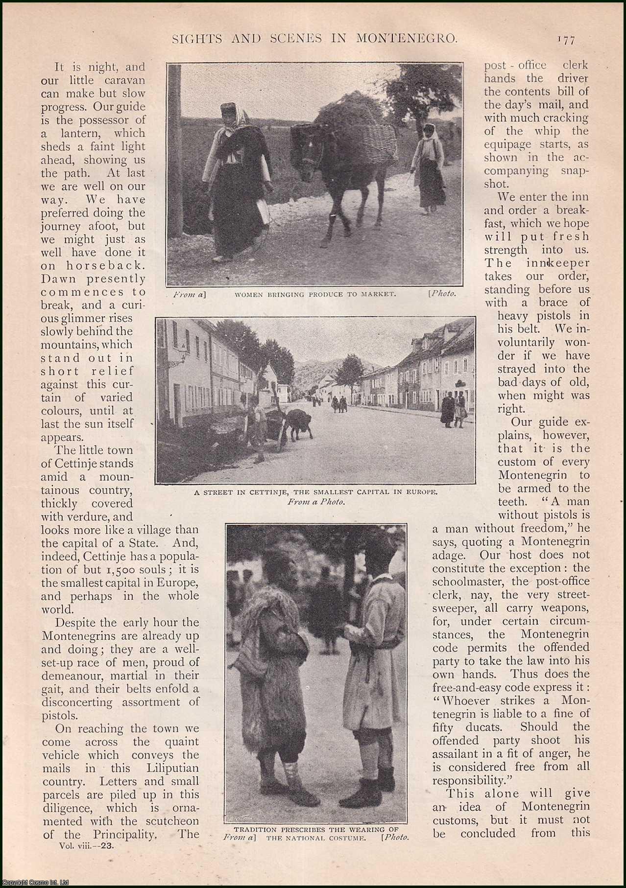 Victor Goedorp - Sights & Scenes in Montenegro. An uncommon original article from the Wide World Magazine, 1901.