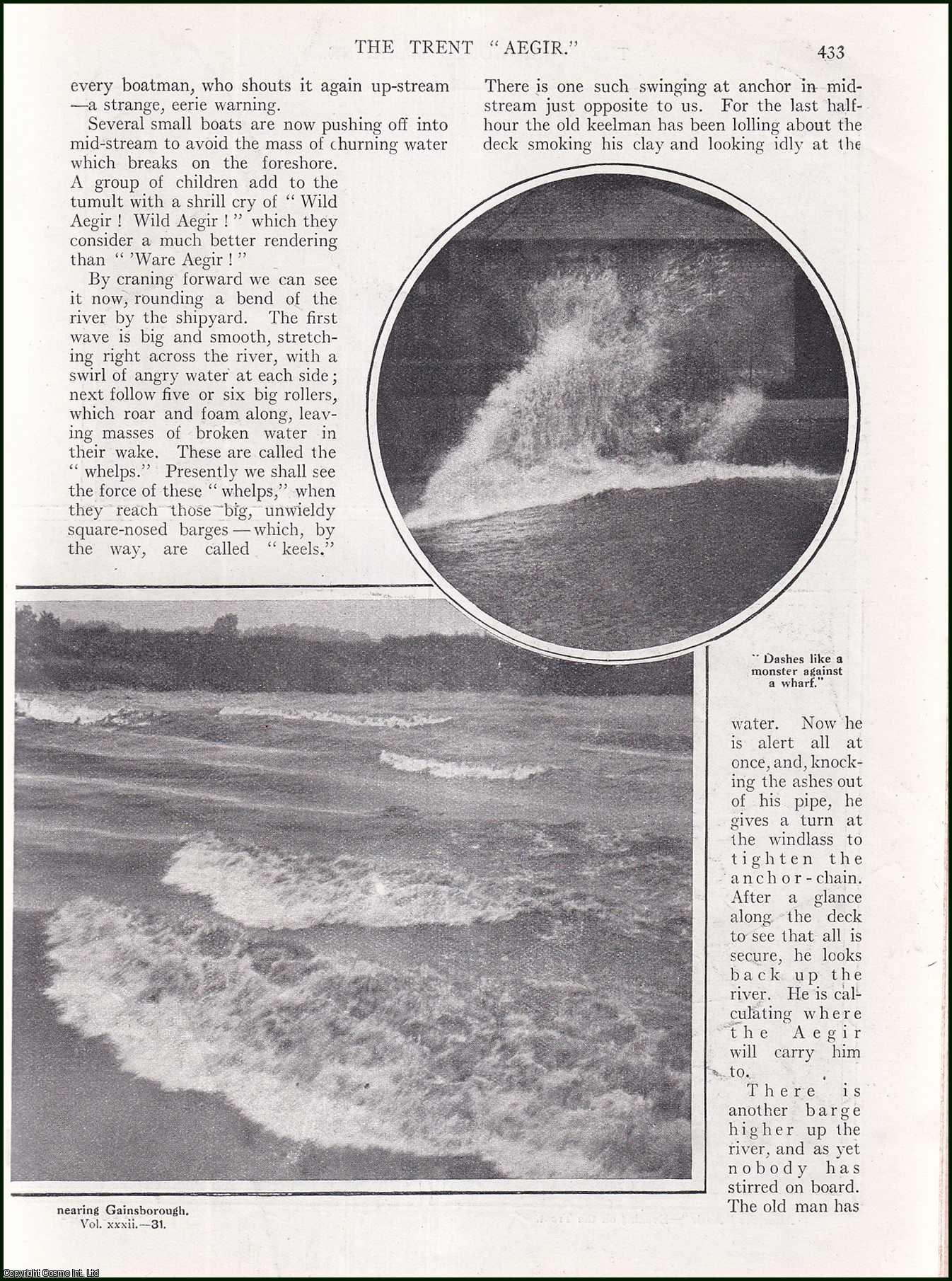 George Brocklehurst, of Gainsborough. - The Trent Aegir. The Tidal bore at Gainsborough. An uncommon original article from the Wide World Magazine, 1914.