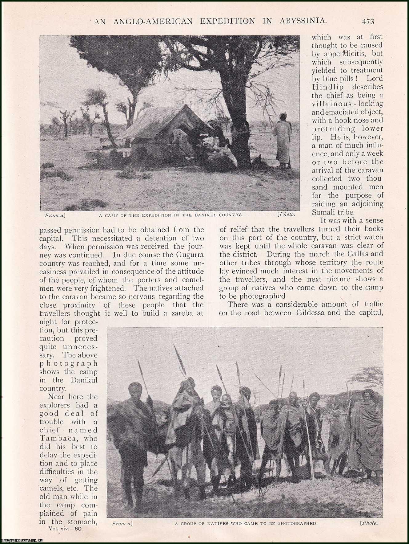 Frederick W. Emett - An Anglo-American Expedition in Abyssinia. An uncommon original article from the Wide World Magazine, 1904.
