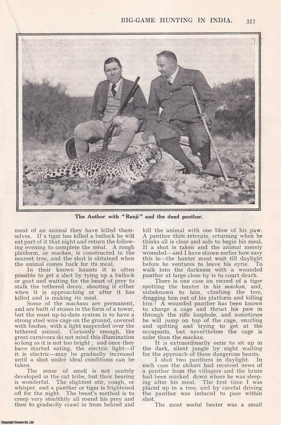 BIG GAME HUNTING - Big-Game Hunting in India. By Lieut. Commander The Hon. J.M. Kenworthy R.N., M.P. An uncommon original article from the Wide World Magazine, 1930.