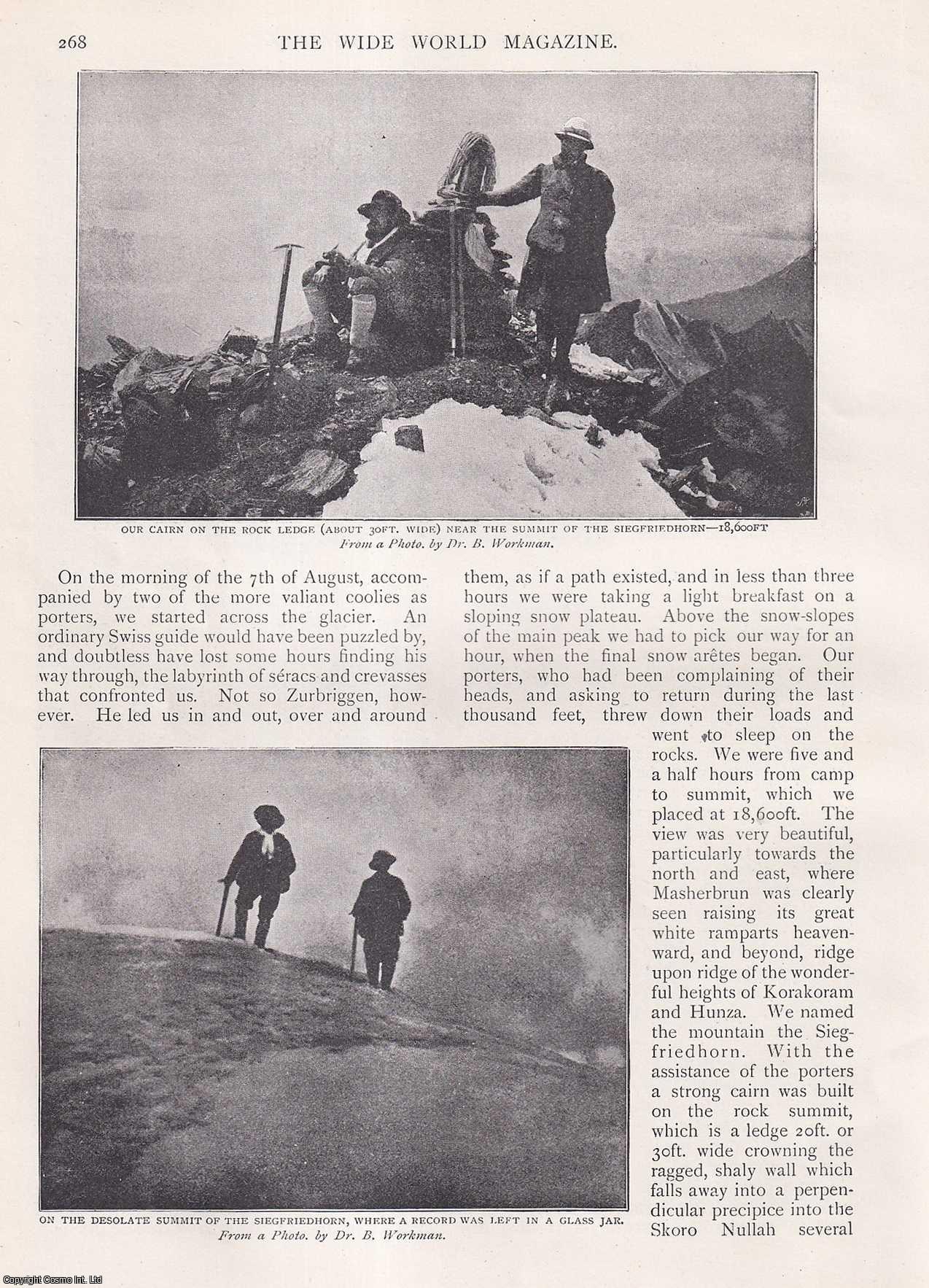 Fanny Bullock Workman, F.R.S.G.S., M.R.A.S. - Our Climbs in the Himalayas : an account of the record breaking climbs of Ladakh, Nubra, Suru and Baltasan. By Dr. & Mrs. Bullock Workman. An uncommon original article from the Wide World Magazine, 1901.