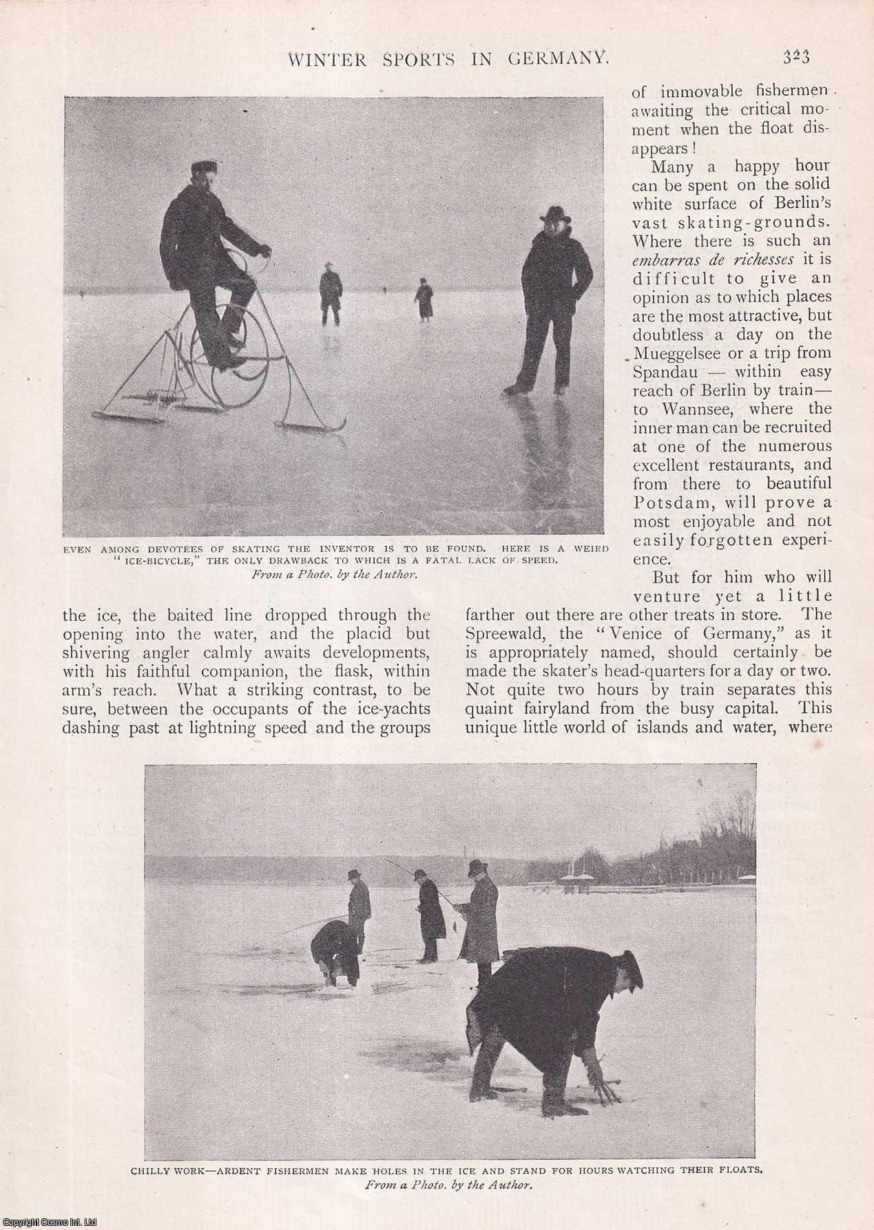 GERMAN WINTER SPORTS - Winter Sports in Germany : Ice-Yachting ; Tobogganing ; Sail-Skating & more. By A. Pitcairn-Knowles. An uncommon original article from the Wide World Magazine, 1906.