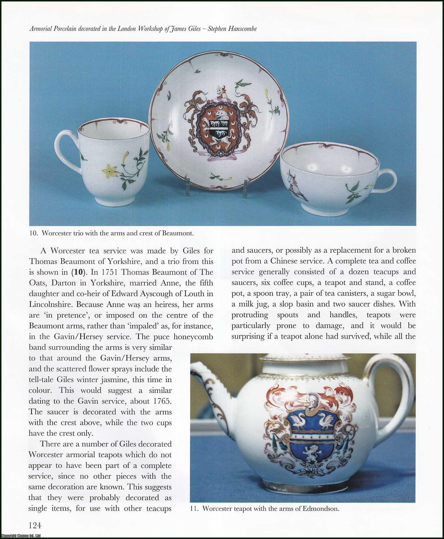 David Kitson & Stephen Hanscombe - Armorial Porcelain decorated in the London Workshop of James Giles. An original article from the English Ceramic Circle, 2008.