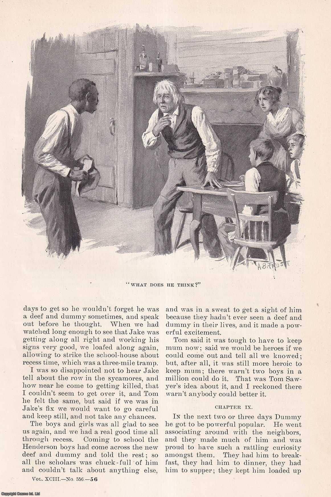 FICTION - Tom Sawyer, Detective. By Mark Twain & Huck Finn. A complete 2 part original article from the Harper's Monthly Magazine, 1896.