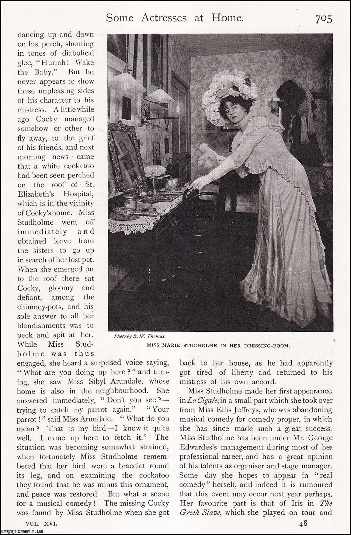 ENGLISH ACTRESSES - Some Actresses at Home : Miss Lena Ashwell ; Miss Grace Lane ; Miss Julia Neilson & others. By B.M. Williams. An uncommon original article from the Lady's Realm 1904.