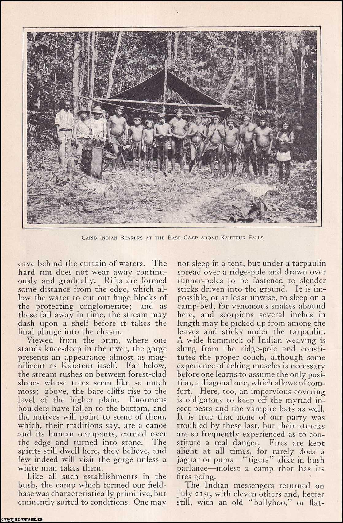 GUIANA - To the Great Falls of Guiana & Beyond : An eight week expedition around Guiana. By Henry Edward Crampton, Ph.D. An original article from the Harper's Monthly Magazine, 1913.