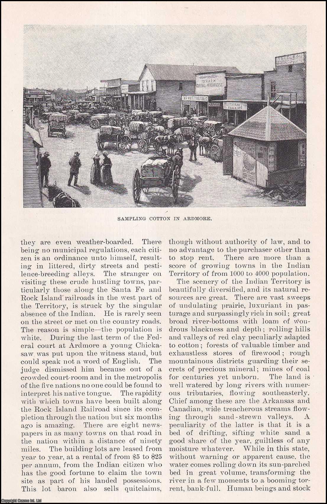 COMMONWEALTH - An Indian Commonwealth, 22nd April, 1889. By Rezin W. McAdam. An original article from the Harper's Monthly Magazine, 1893.