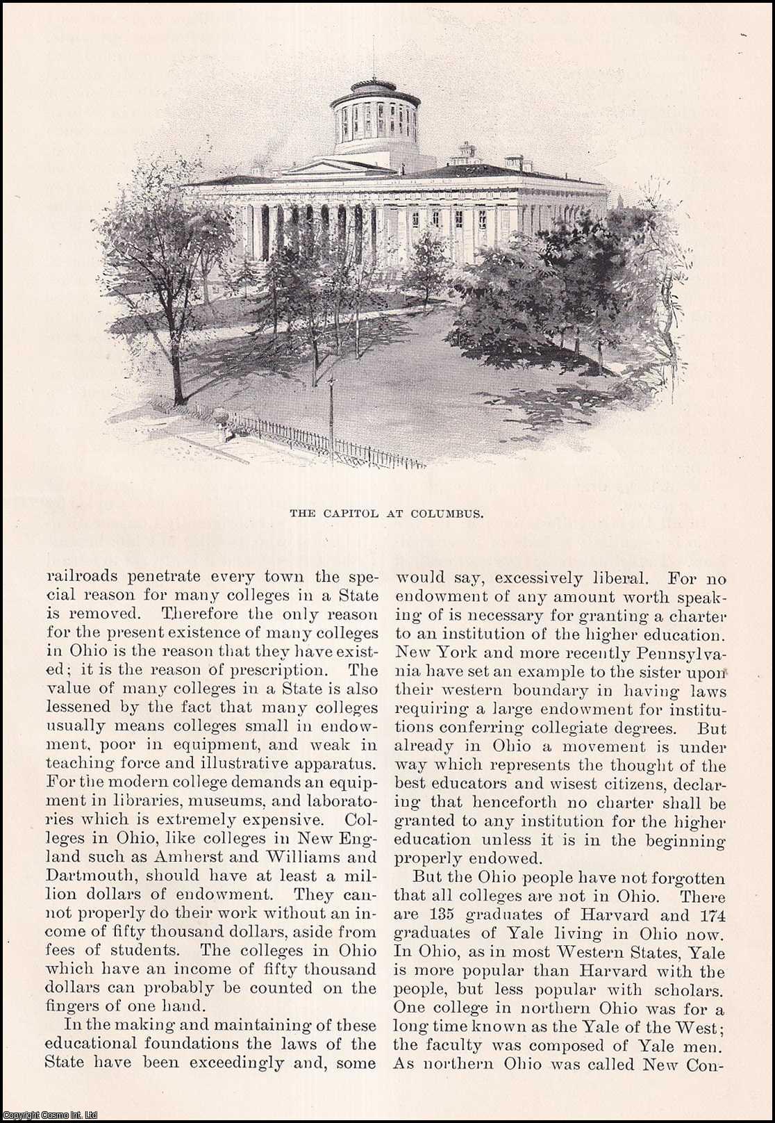 COLUMBUS, OHIO - Ohio : The State of Individualism. By President Charles F. Thwing. An original article from the Harper's Monthly Magazine, 1896.
