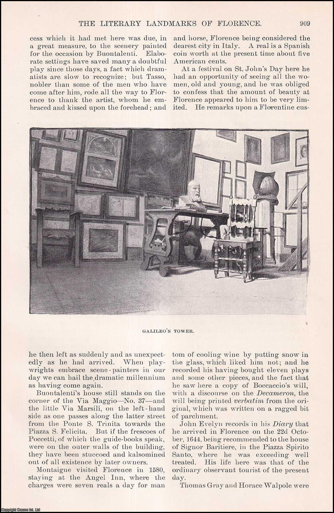 FLORENCE, ITALY - The Literary Landmarks of Florence. By Laurence Hutton. An original article from the Harper's Monthly Magazine, 1896.