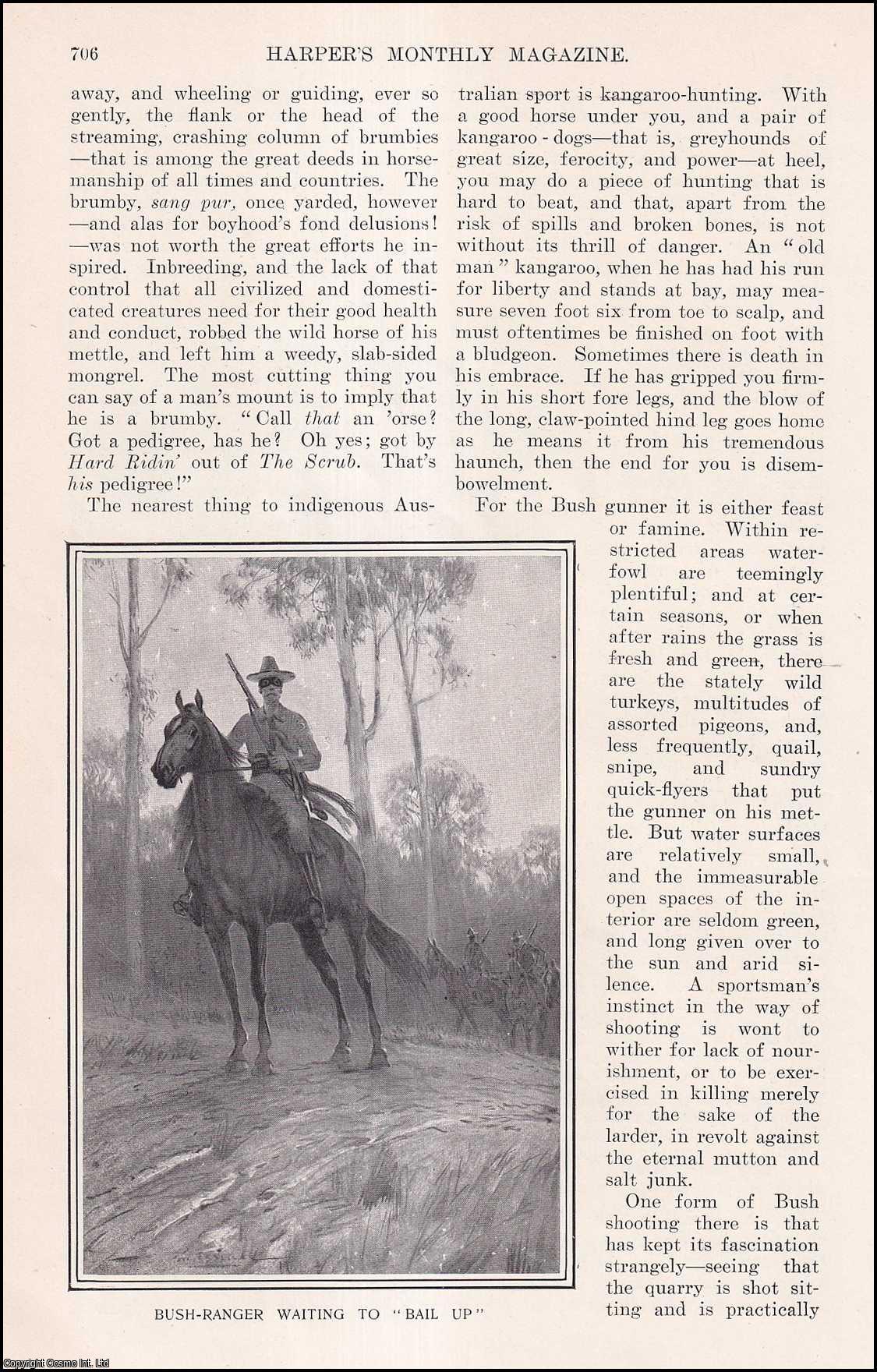 AUSTRALIAN SQUATTER -  The Australian Squatter : a squatter was a settler who occupied a large tract of Aboriginal land in order to graze livestock. By H.C. MacIlvaine. An original article from the Harper's Monthly Magazine, 1901.