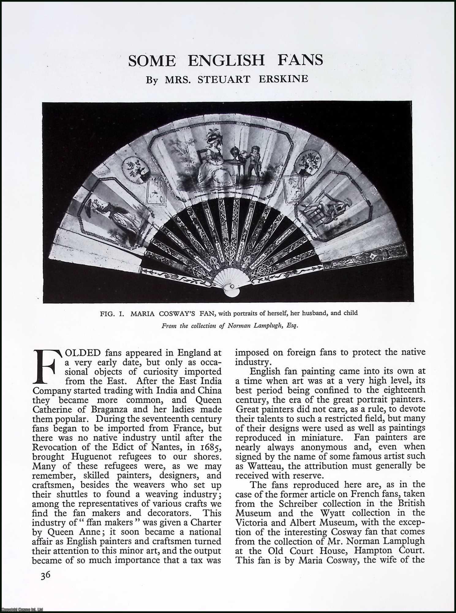FOLDING FANS - Some English Folding Fans. By Mrs Steuart Erskine. An original article from Apollo, International Magazine of the Arts, 1929.