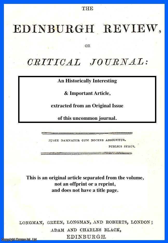 J.F.W. Johnston - Progress of Scientific Agriculture; National Agricultural Societies, Animal and Vegetable Chemistry, etc. An uncommon original article from the Edinburgh Review, 1845.