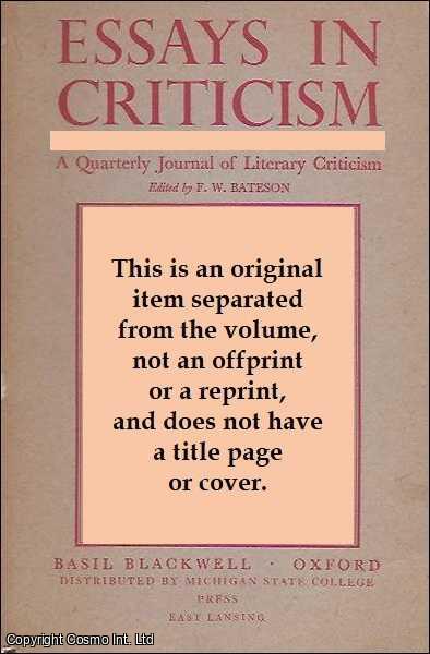 Carol Johnson - John Berryman and Mistress Bradstreet: A Relation of Reason. An original article from Essays in Criticism, 1964.