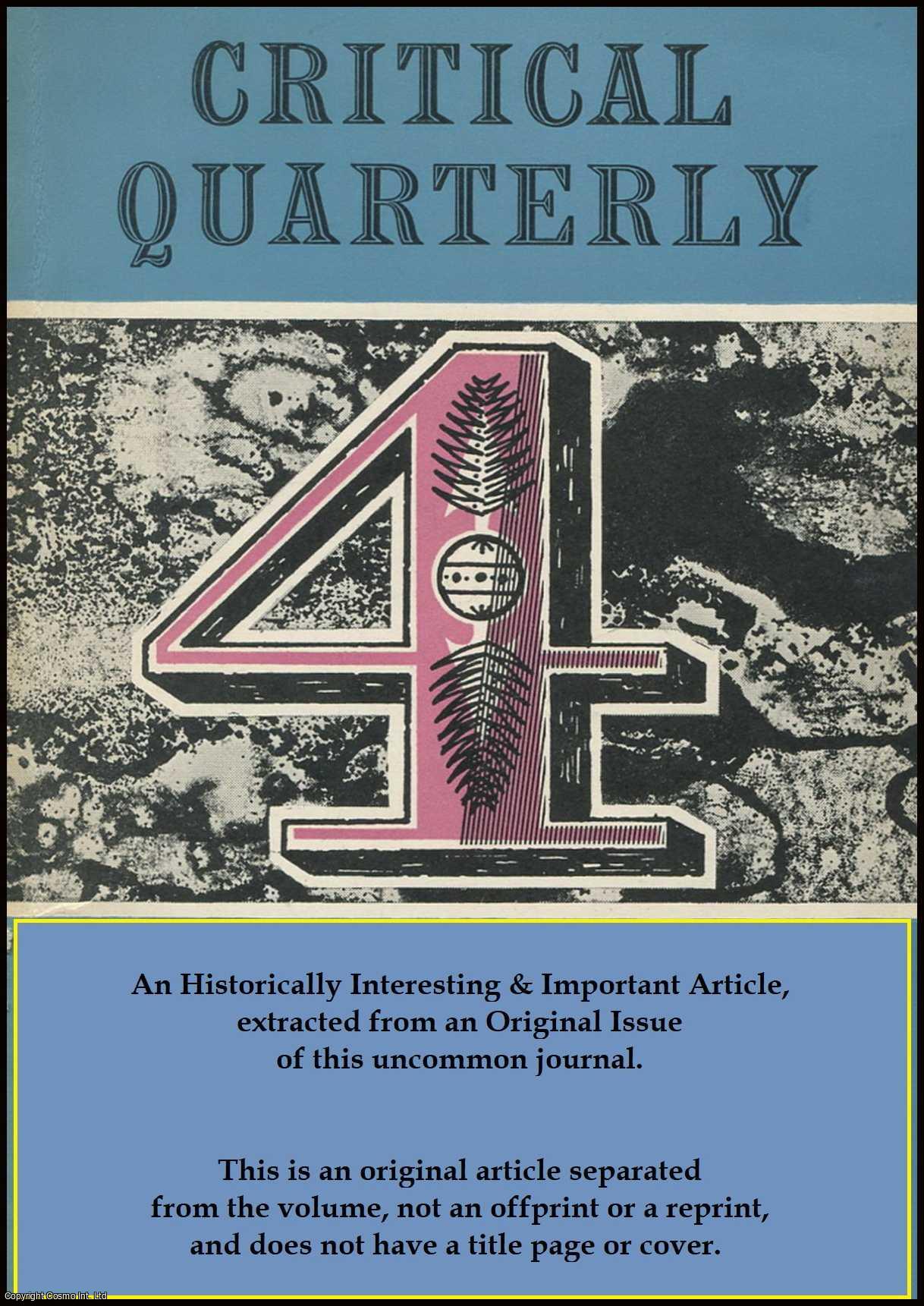 G. K. Hunter - Untheatrical Performances. An original article from Critical Quarterly, 1976.