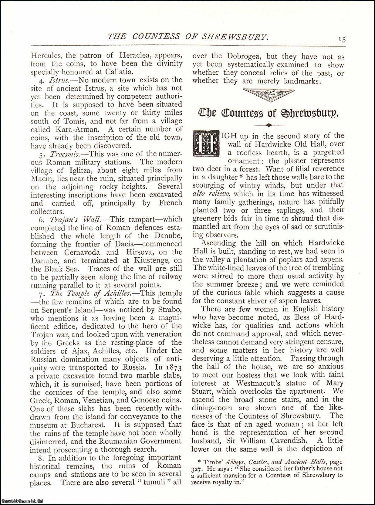 Isabel Gilchrist - The Countess of Shrewsbury Part I and II. A complete original article from The Antiquary Magazine, 1885.