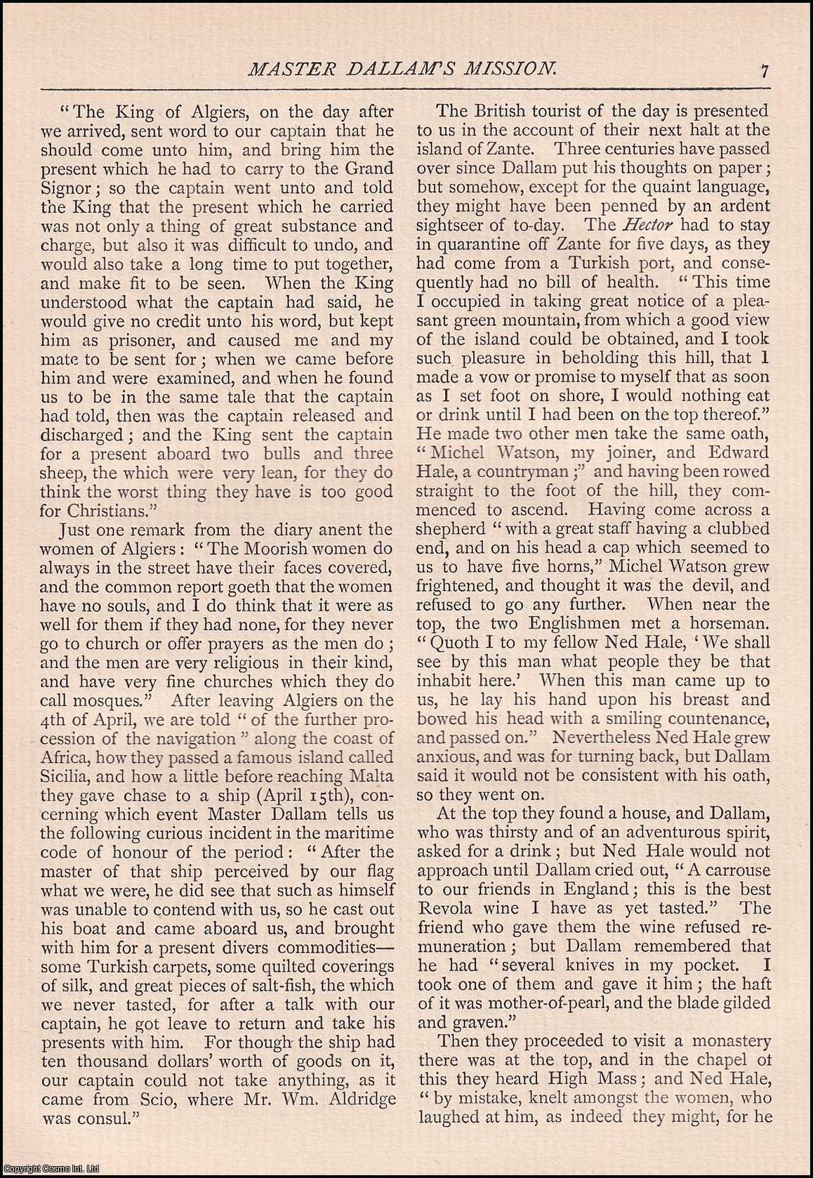 J. Theodore Bent - Master Dallam's Mission. An original article from The Antiquary Magazine, 1888.