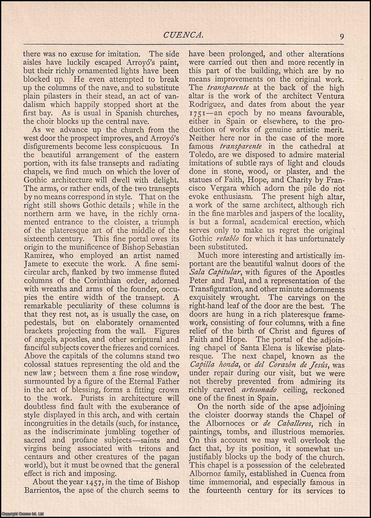 F. R. McClintock - Cuenca Railway between Aranjuez and Cuenca. An original article from The Antiquary Magazine, 1889.