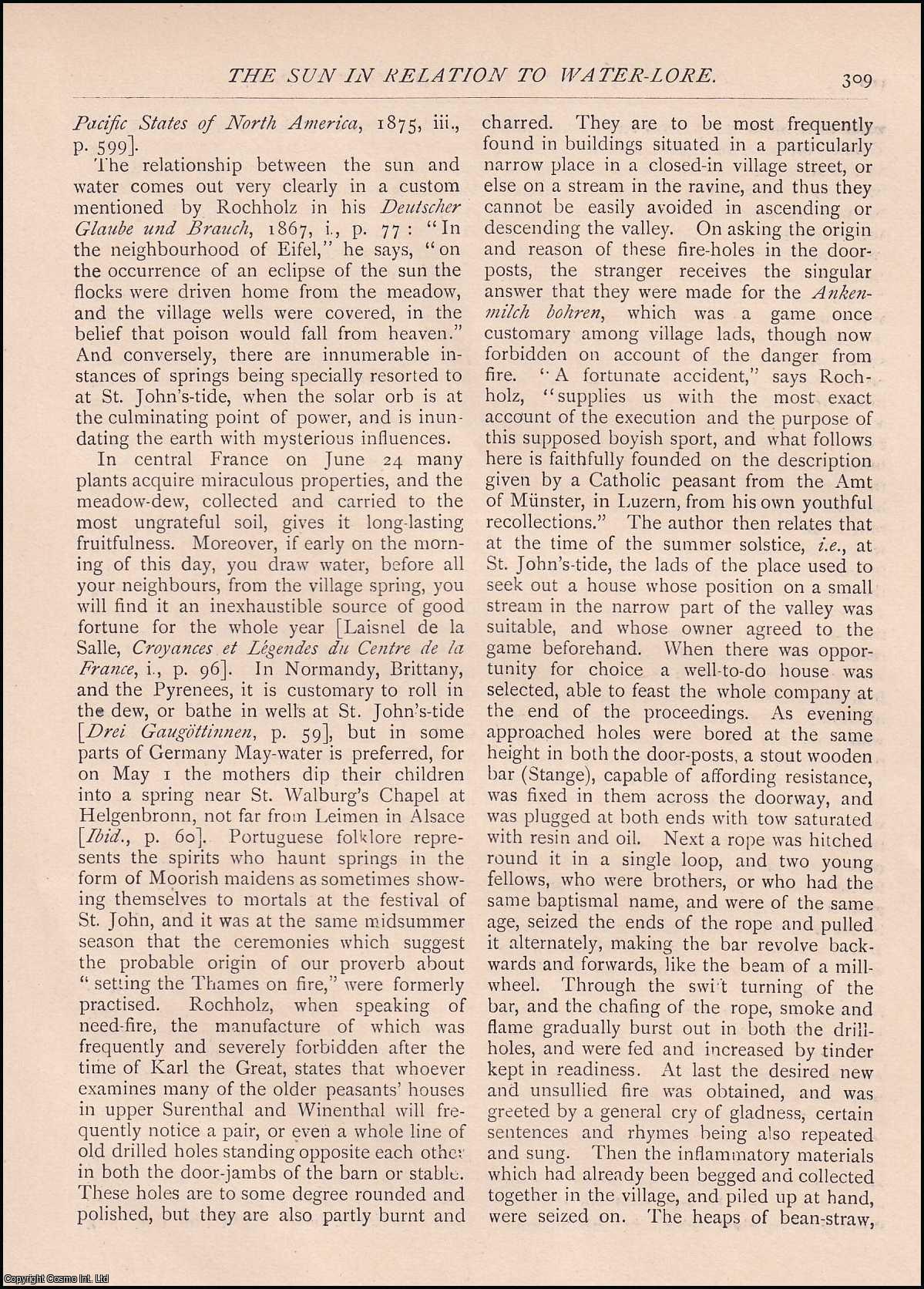 Mabel Peacock - The Sun in Relation to Water-Lore. An original article from The Antiquary Magazine, 1896.