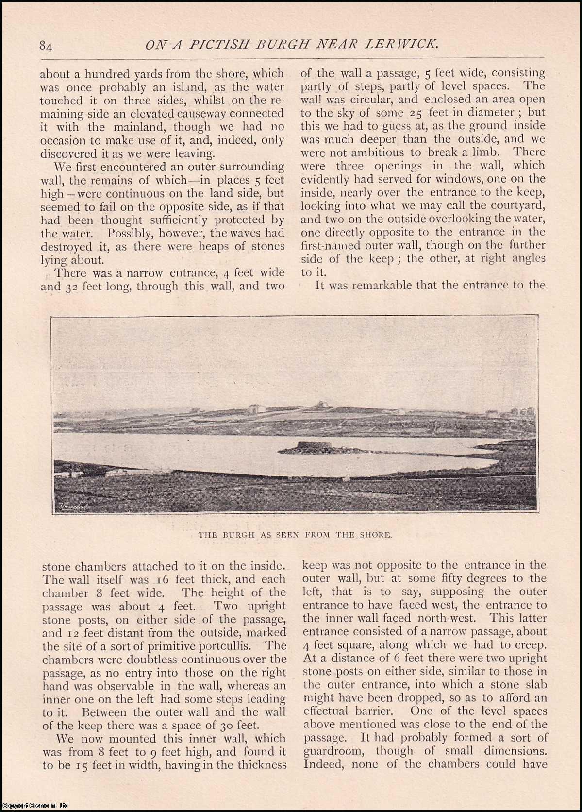 E. Maule Cole - A Pictish Burgh near Lerwick. An original article from The Antiquary Magazine, 1895.