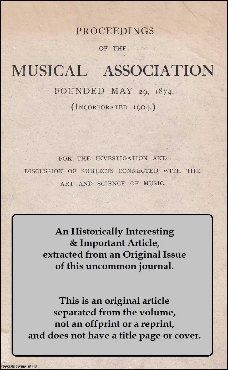 Dom Anselm Hughes - Worcester Harmony of The Fourteenth Century. An original article from The Proceedings of The Musical Association, 1925.