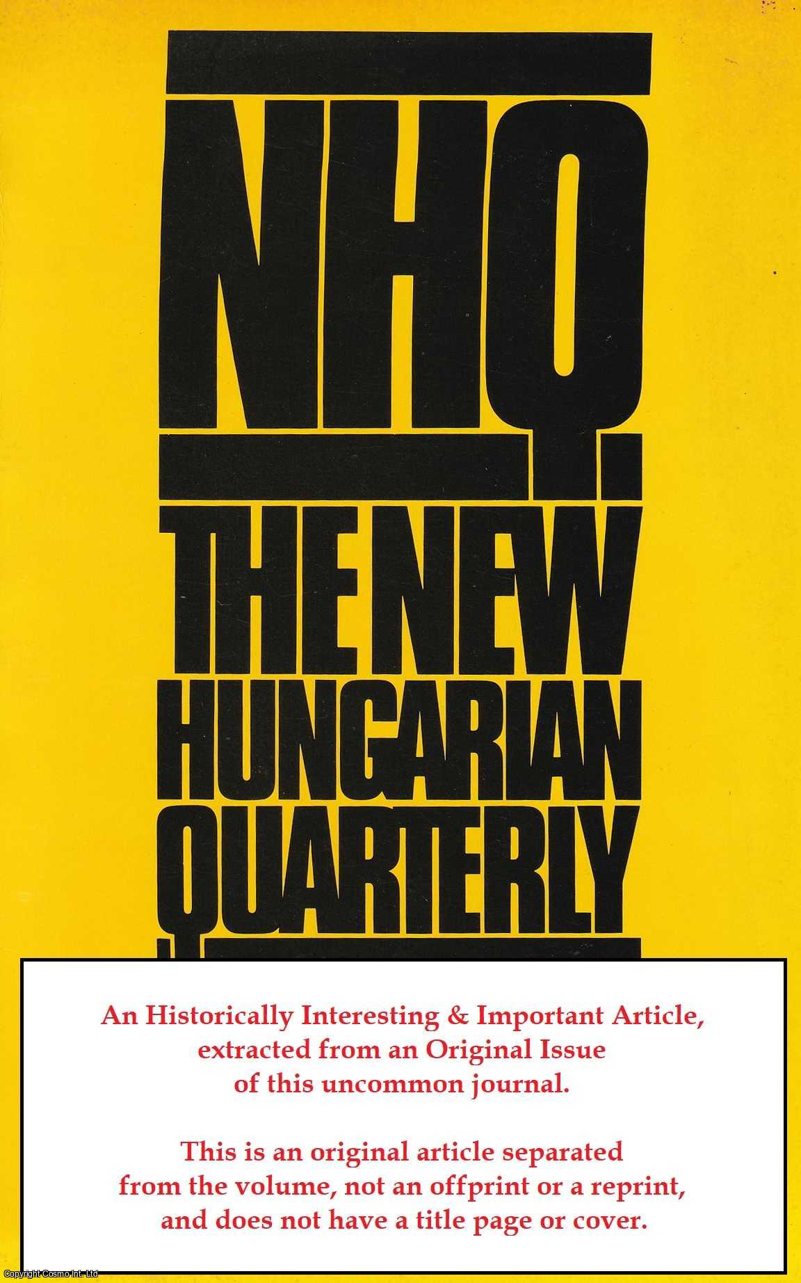 Miklos Gyorffy - Occupation: Existence on The Death of Geza Ottlik. An original article from The New Hungarian Quarterly, 1991.