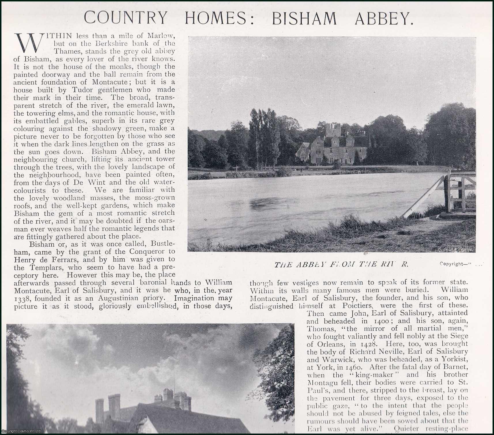 John Leyland - Bisham Abbey, on The Berkshire Bank of The Thames. Several pictures and accompanying text, removed from an original issue of Country Life Magazine, 1897.
