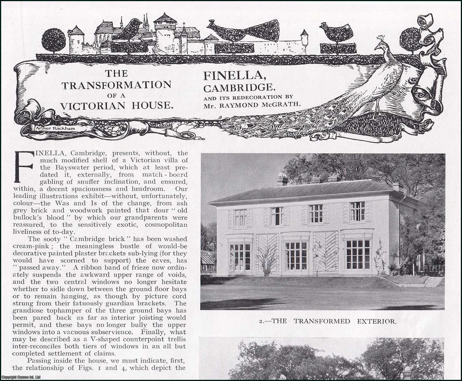 Raymond McGrath - The Transformation of a Victorian House: Finella, Cambridge and its Redecoration. Several pictures and accompanying text, removed from an original issue of Country Life Magazine, 1930.