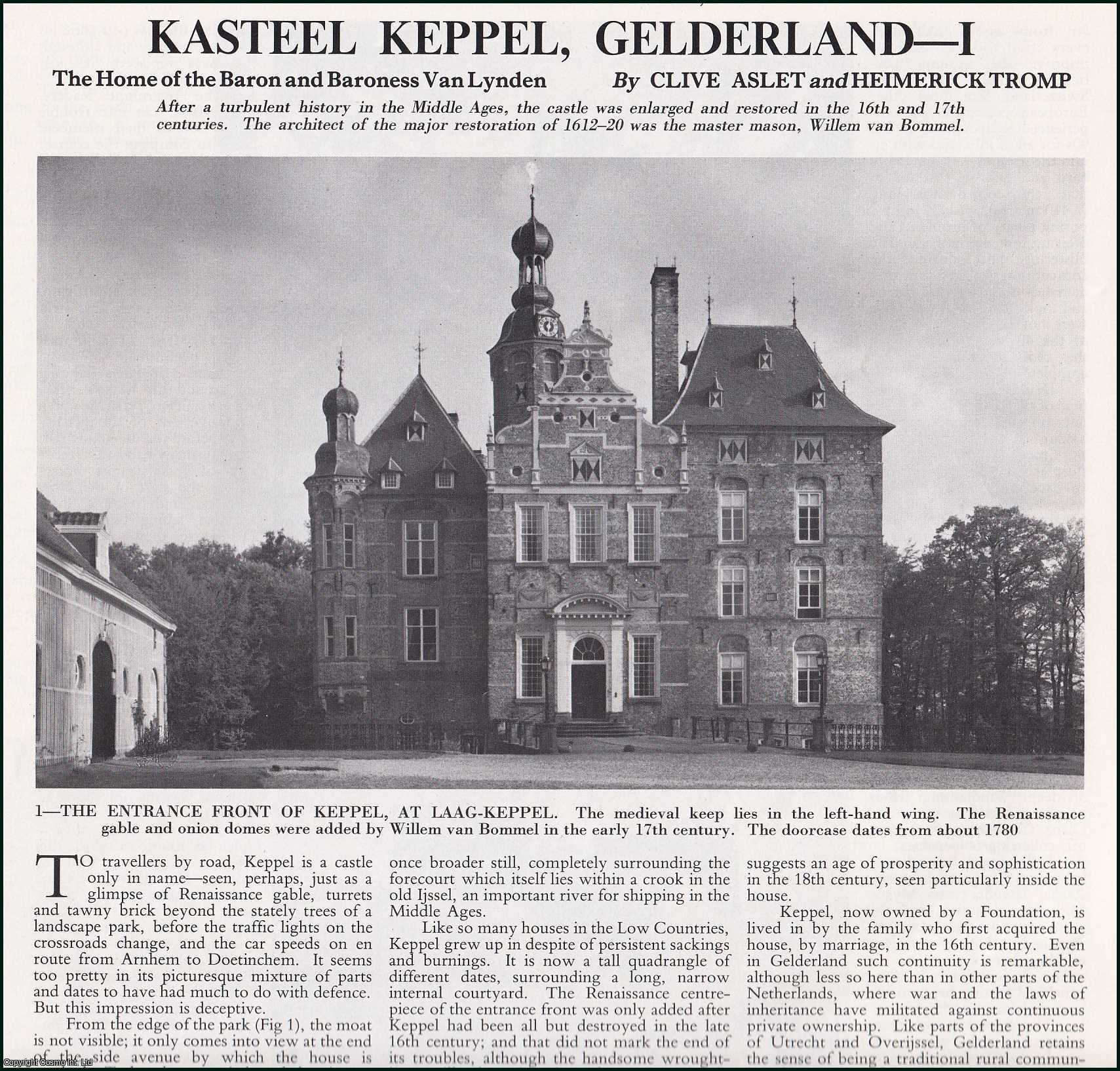 Clive Aslet - Kasteel Keppel, Gelderland - Part I and II. Several pictures and accompanying text, removed from an original issue of Country Life Magazine, 1983.