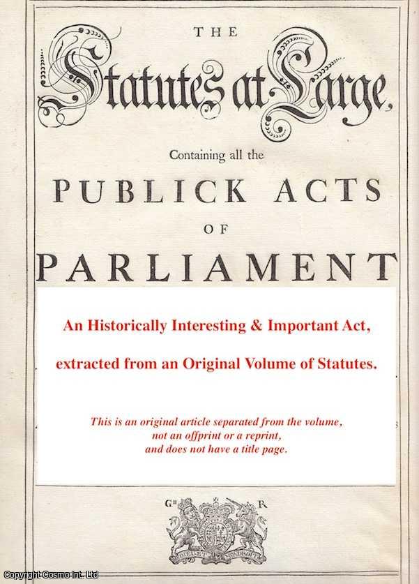 King George I - National Debt Act 1718 c. 9. An Act for Continuing certain Duties upon Coals and Culm, and for Establishing certain Funds to Raise Money.