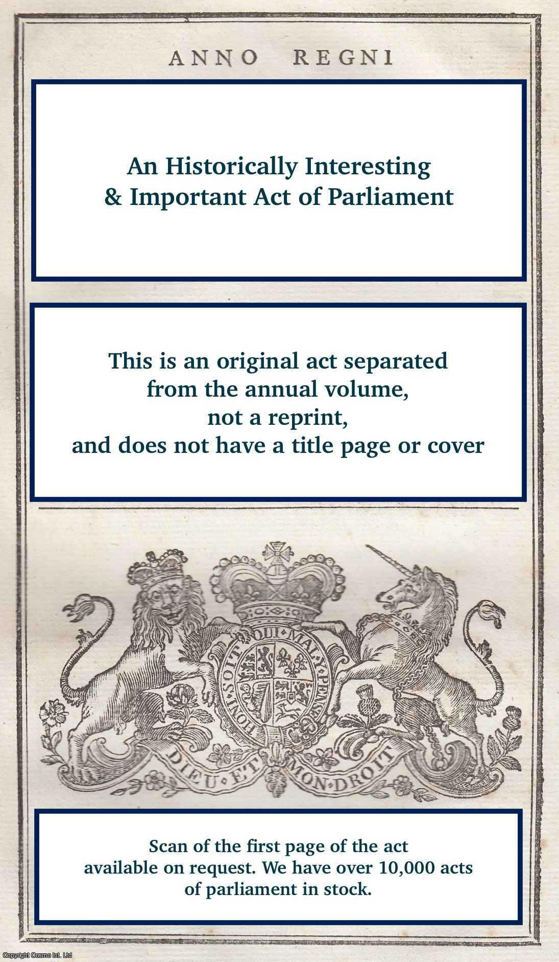 King George III - Cap LVIII. An Act for Amending The Law with Regard to The Course of Proceeding on Indictments and Informatons in The Court of King's Bench in certain Cases. 1808.