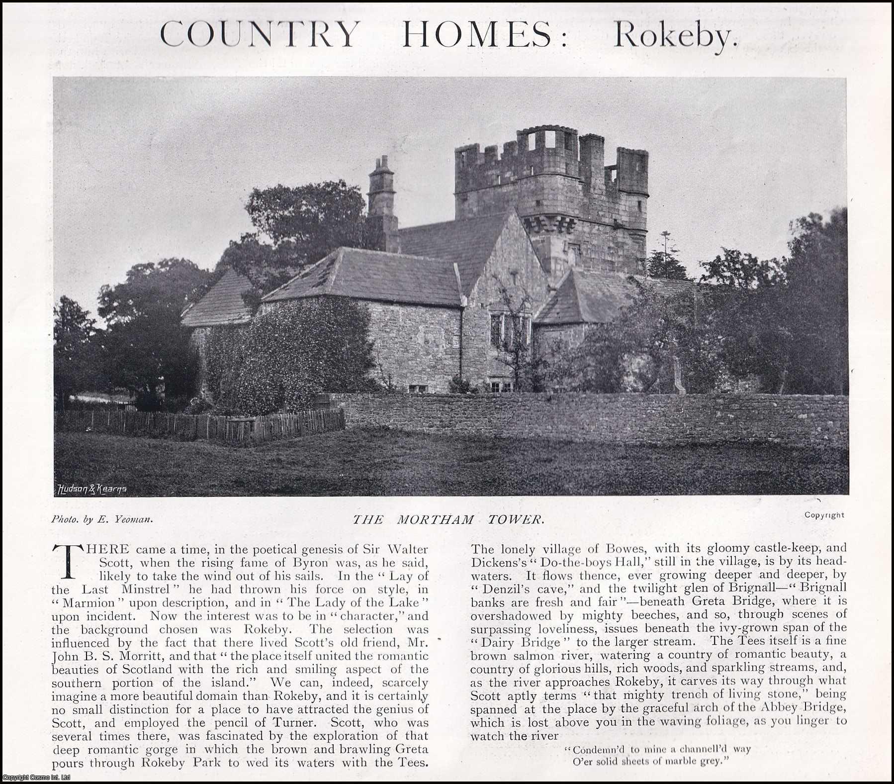 John Leyland - Rokeby. Several pictures and accompanying text, removed from an original issue of Country Life Magazine, 1897.