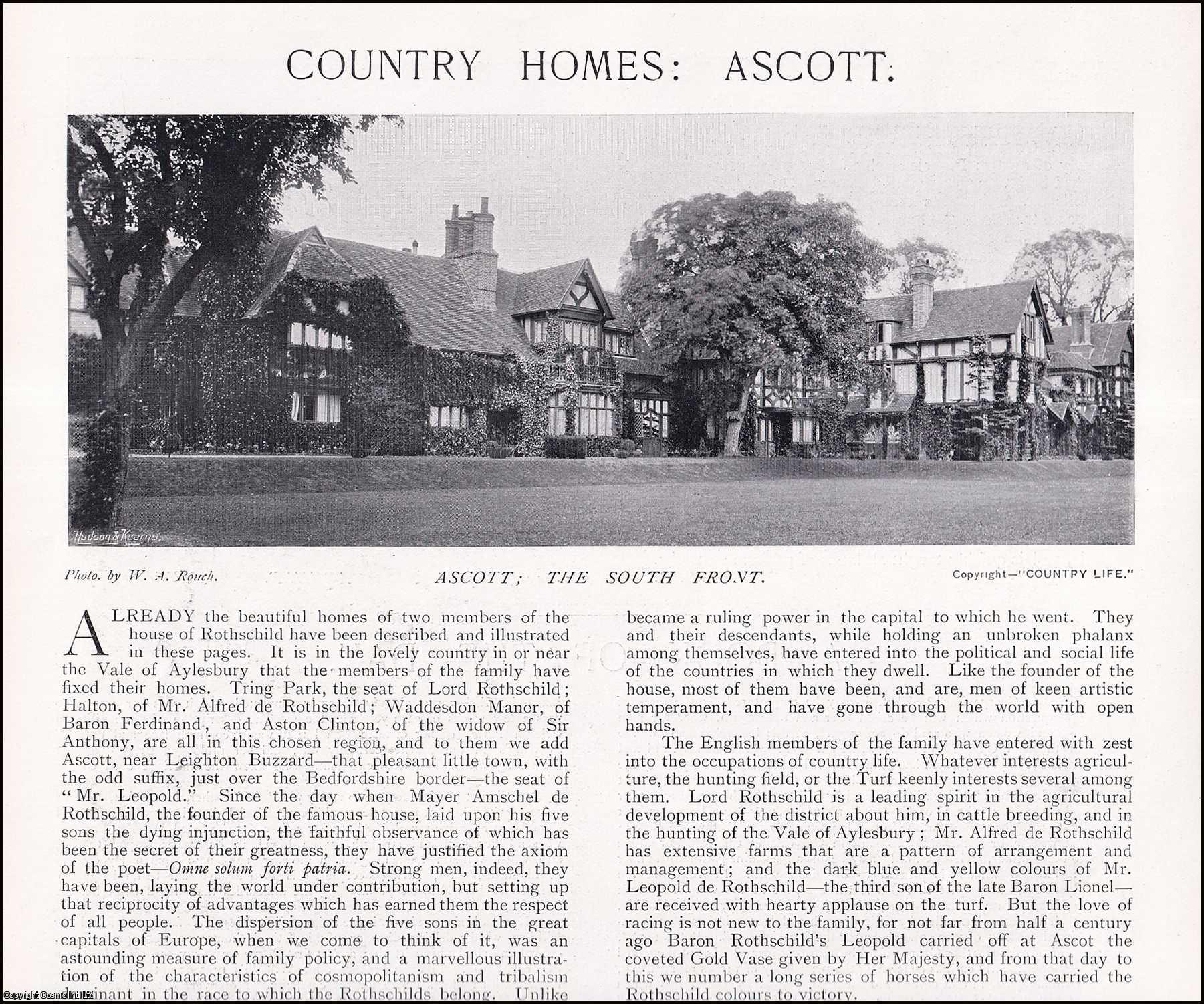 John Leyland - Ascott, Leighton Buzzard, Bedfordshire. Several pictures and accompanying text, removed from an original issue of Country Life Magazine, 1897.