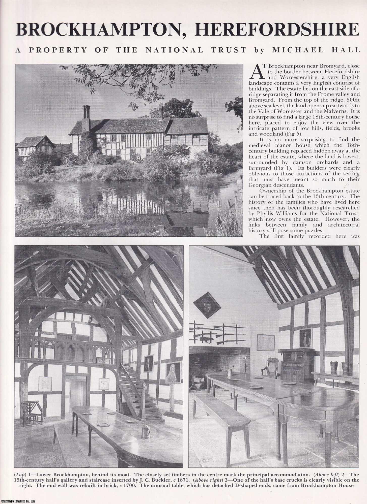 Michael Hall - Brockhampton, Herefordshire. A Property of The National Trust. Several pictures and accompanying text, removed from an original issue of Country Life Magazine, 1990.