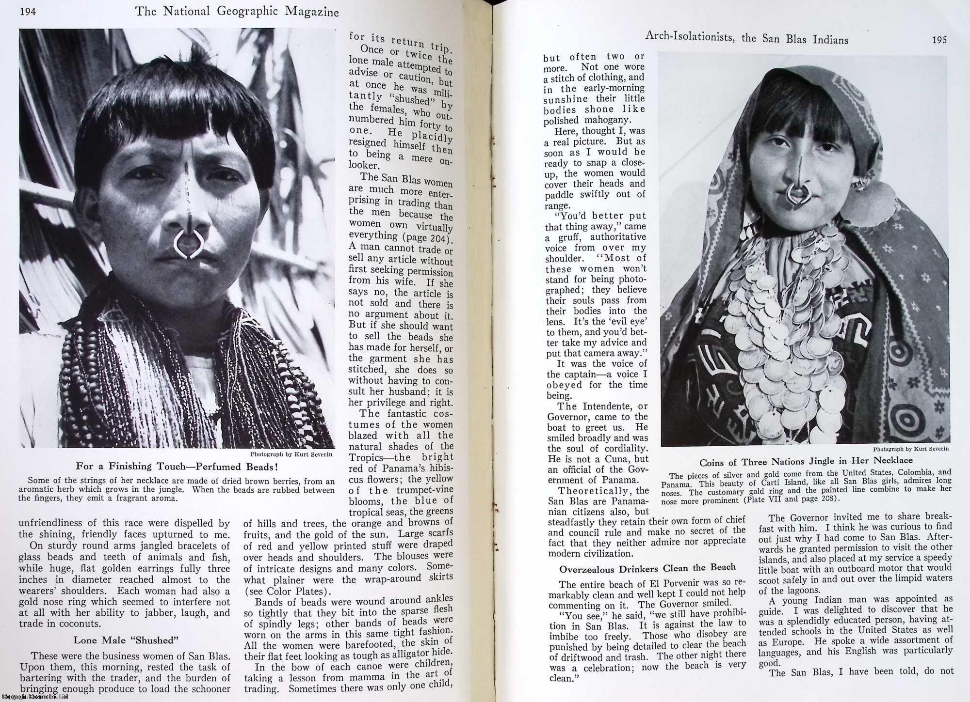 Corinne B. Feeney - Arch-Isolationists, The San Blas Indians : Coconuts Serve as Cash on Islands off the Panama Coast where Tribesmen Cling to their Ancient Ways and Discourage Visitors. An original article from The National Geographic Magazine, 1941.