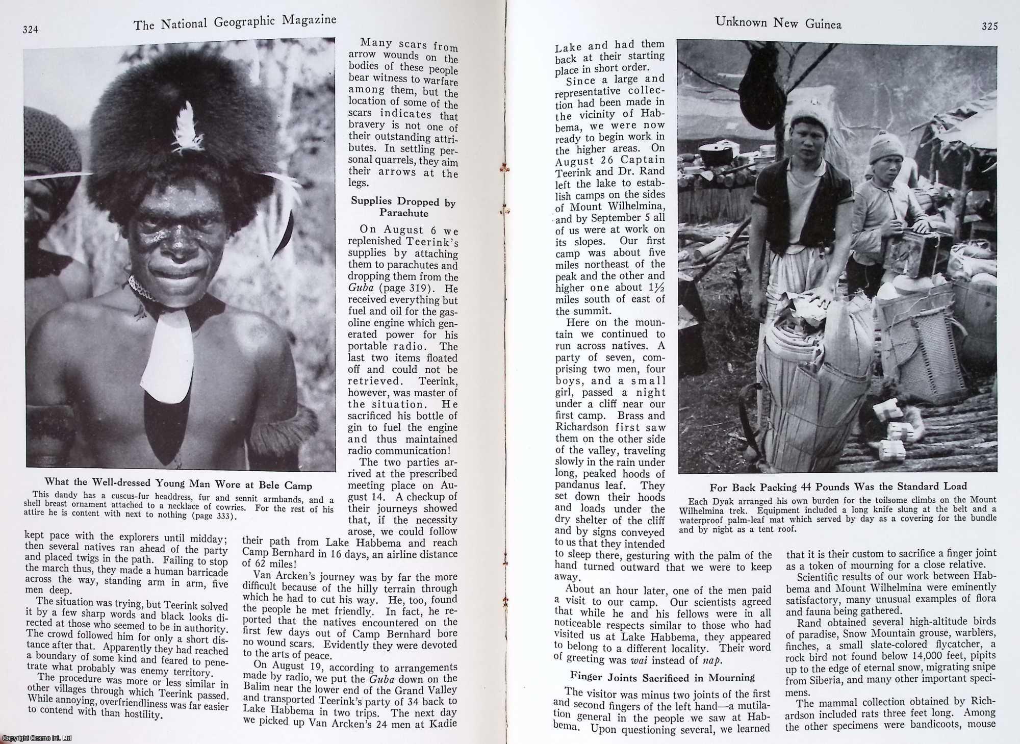 Richard Archibald - Unknown New Guinea : Circumnavigating the World in a Flying Boat, American Scientists Discover a Valley of 60,000 People Never Before Seen by White Men. An original article from The National Geographic Magazine, 1941.